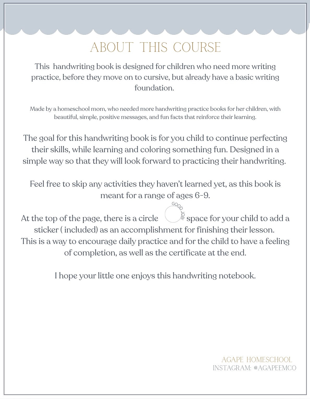 PRE-ORDER Handwriting practice Workbook